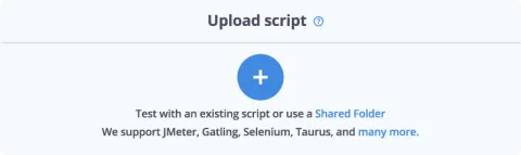 BlazeMeter upload script screenshot.